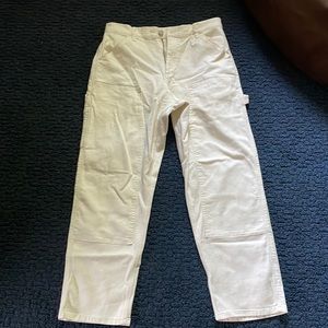 White carpenter pants from tilly’s.